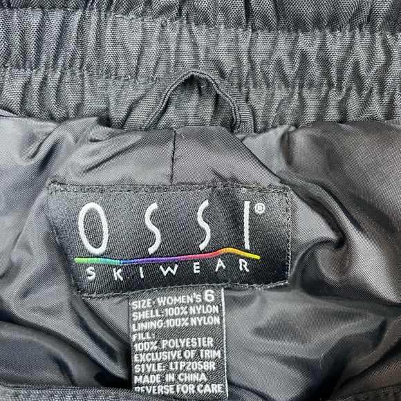 Ossi Skiwear Womens Black Snow Pants Size 6 Insulated Waterproof Winter - Picture 4 of 6